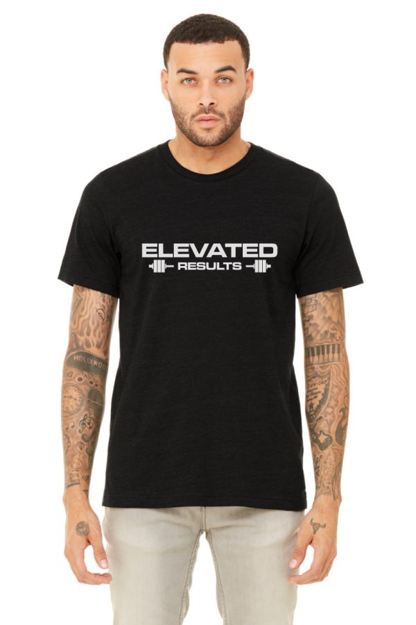 Black Heather Shirt Elevated Results Text White